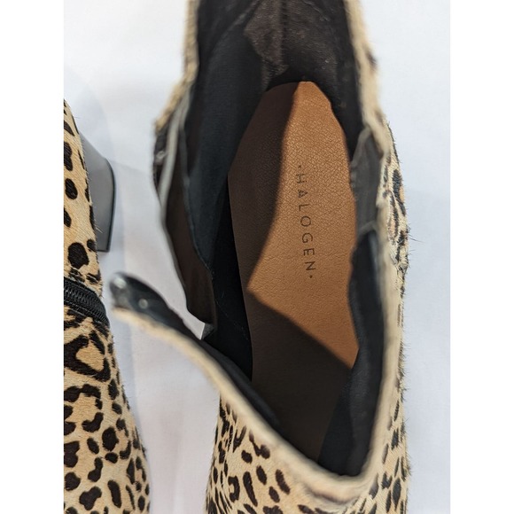 Halogen Boot Leopard Print Block Heel Bootie 6M NEW - Picture 8 of 10